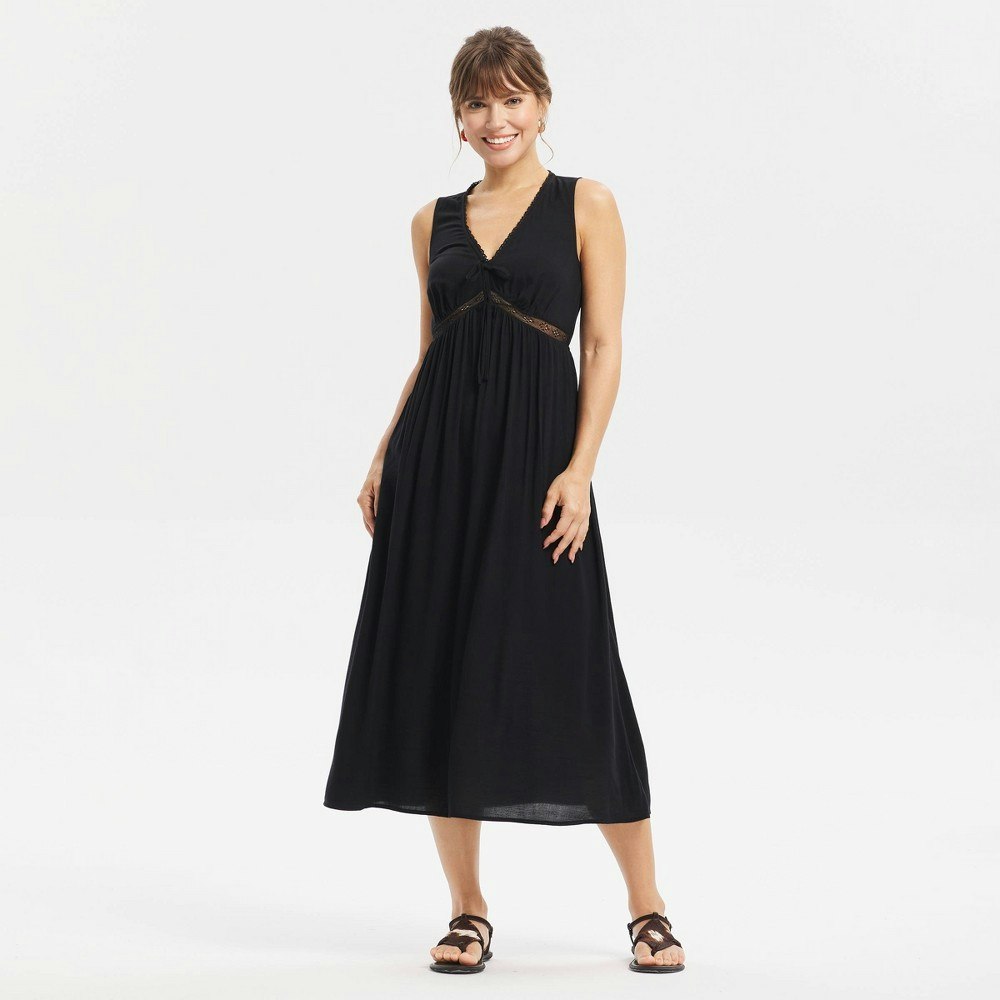 Universal Thread Women's Lace Trim Midi Dress: $29.40 Universal Thread Women's Lace Trim Midi Dress: $29.40