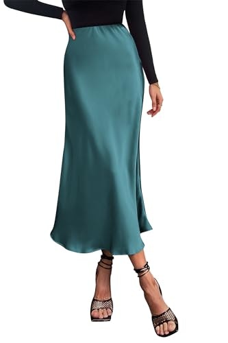 Prettygarden Women's Satin Midi Skirt: $22.79
