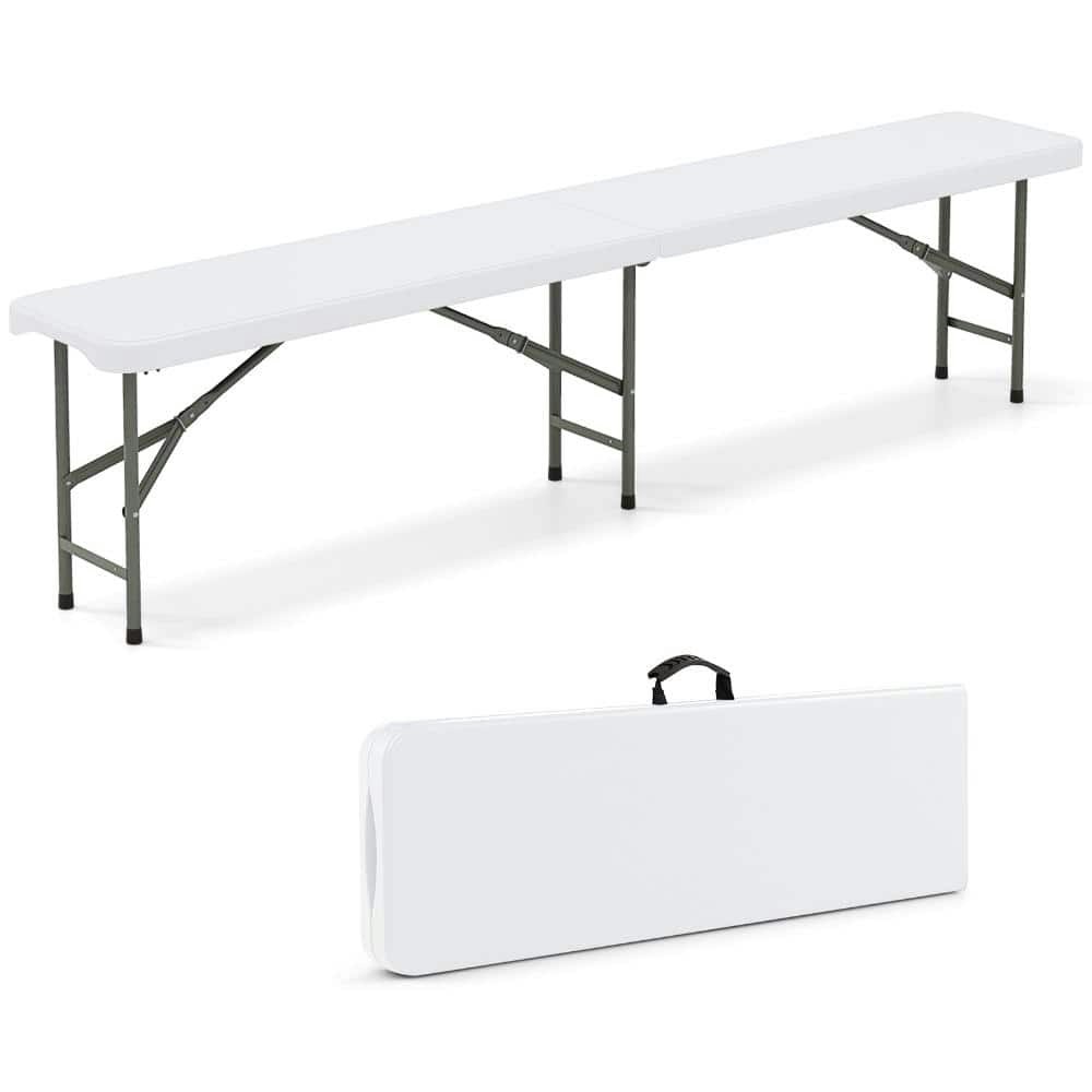 6-Foot Plastic Folding Bench: $50 6-Foot Plastic Folding Bench: $50
