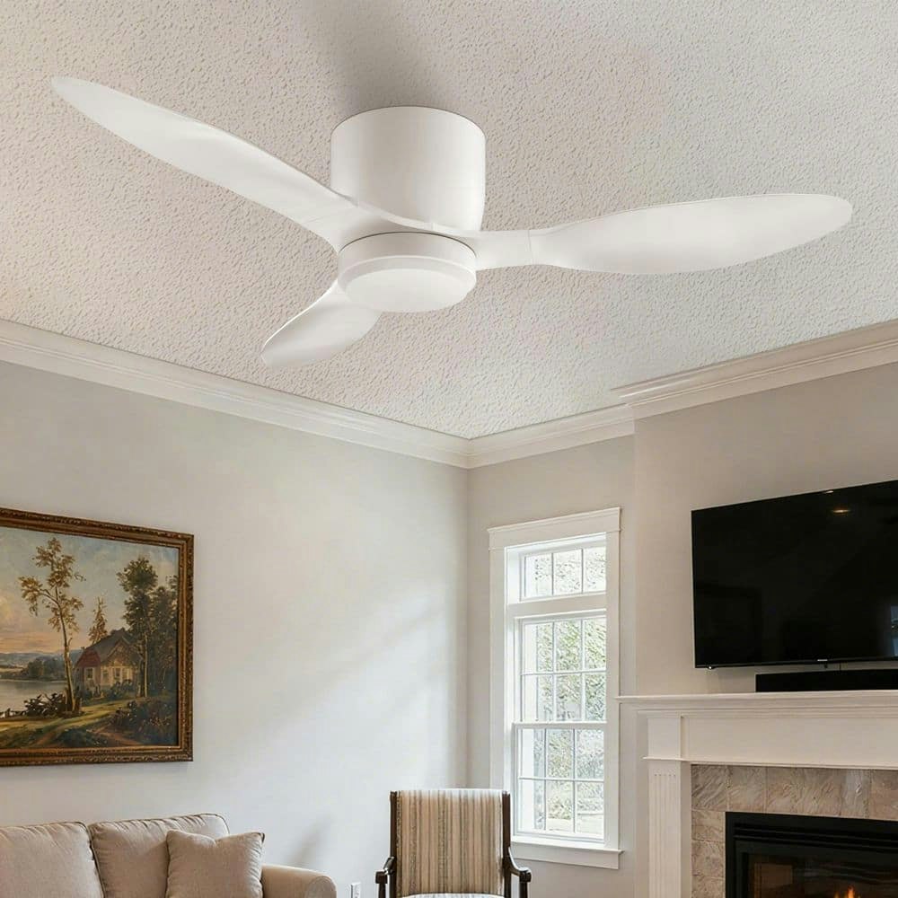 42-inch Smart Flush Mount Outdoor Ceiling Fan with Light: $109 42-inch Smart Flush Mount Outdoor Ceiling Fan with Light: $109