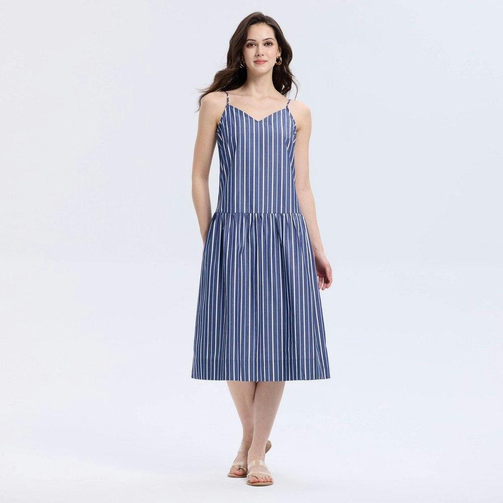 Women's Drop Waist Woven Midi Sundress: $29.40 Women's Drop Waist Woven Midi Sundress: $29.40