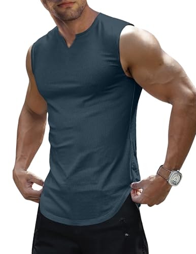 JMIERR Men's Ribbed Sleeveless Workout Tank Top: $9.89 JMIERR Men's Ribbed Sleeveless Workout Tank Top: $9.89