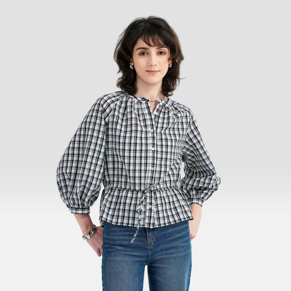 Universal Thread Women's Puff 3/4-Sleeve Peplum Blouse: $24.50 Universal Thread Women's Puff 3/4-Sleeve Peplum Blouse: $24.50