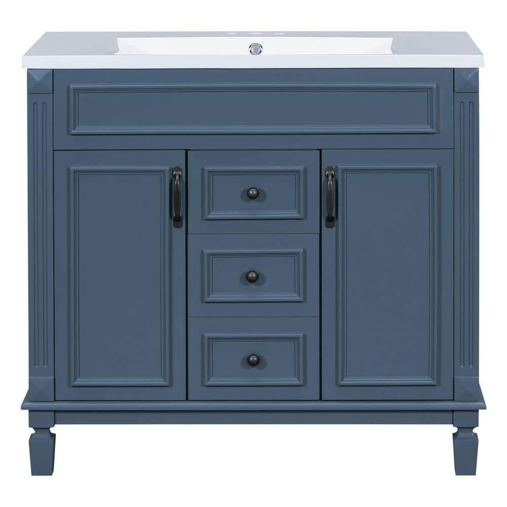 Victoria 36x18x34-Inch Freestanding Single Sink Bath Vanity with Mirror Cabinet: $899 Victoria 36x18x34-Inch Freestanding Single Sink Bath Vanity with Mirror Cabinet: $899