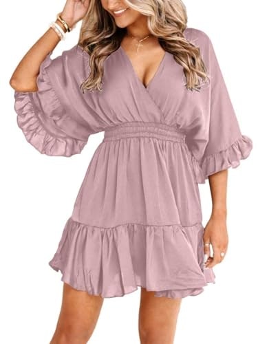 Aoysky Women's V-Neck Mini Dress: $29.68 Aoysky Women's V-Neck Mini Dress: $29.68