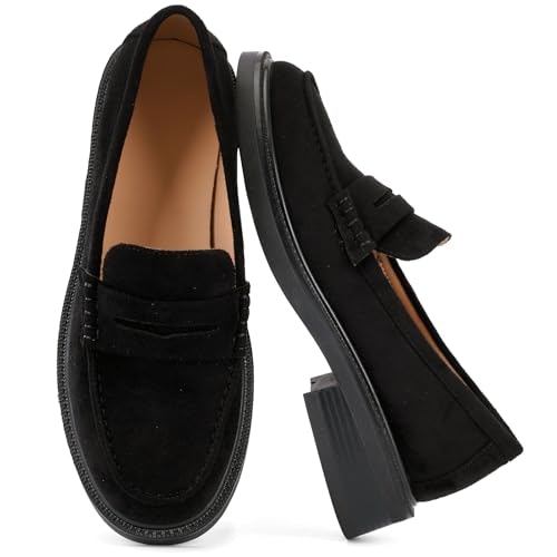 Women's Suede Penny Loafers: $39.98