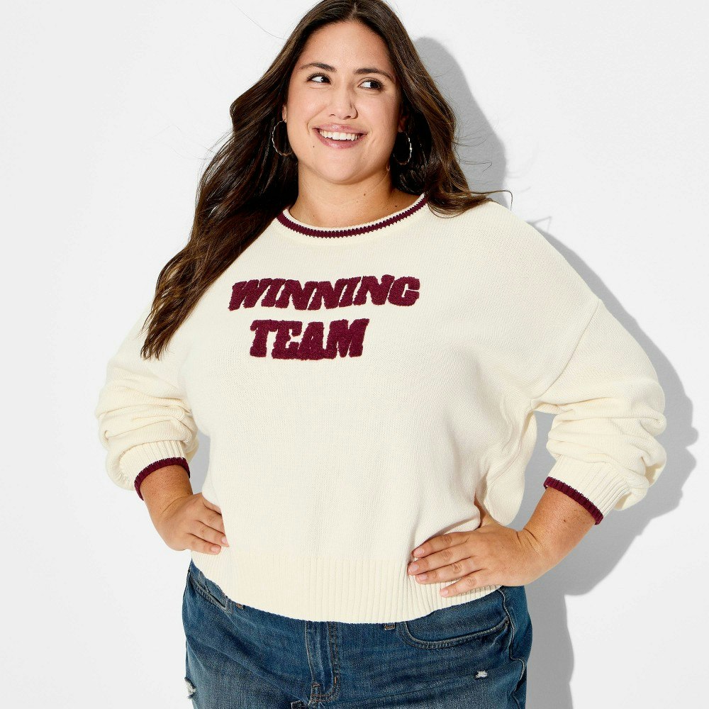 Wild Fable Women's Long Sleeve Winning Team Pullover Sweater: $35 Wild Fable Women's Long Sleeve Winning Team Pullover Sweater: $35