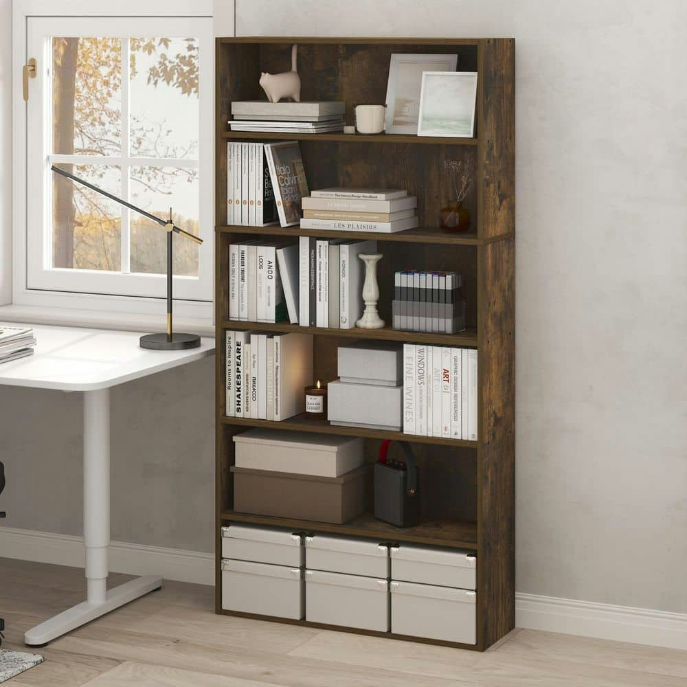 Pasir 63-inch Amber Pine 6-Shelf Bookcase: $119.11 Pasir 63-inch Amber Pine 6-Shelf Bookcase: $119.11
