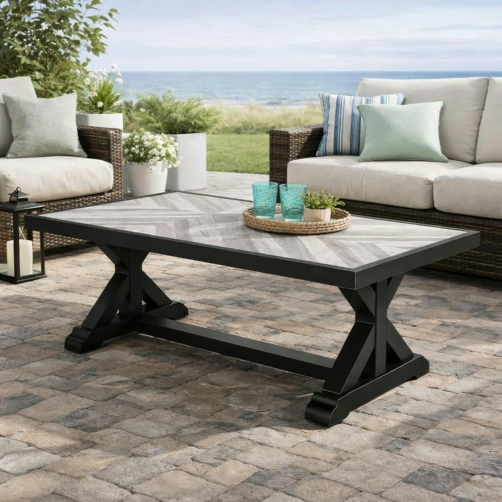 18.25-Inch Rectangular Metal Outdoor Coffee Table: $1,030.52 18.25-Inch Rectangular Metal Outdoor Coffee Table: $1,030.52