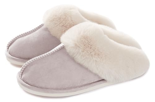 Donpapa Women's Memory Foam Fuzzy Slippers: $20.89