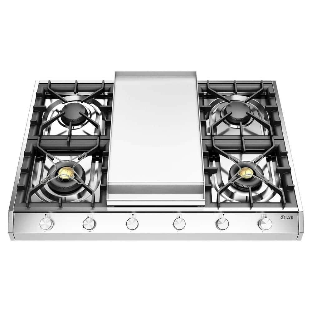 Professional Plus II 36-inch 6-Burner Built-in Gas Cooktop with Griddle: $4,199 Professional Plus II 36-inch 6-Burner Built-in Gas Cooktop with Griddle: $4,199