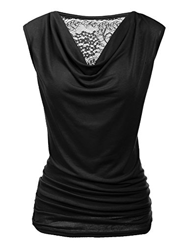 Zeagoo Women's Ruched Cowl Neck Sleeveless Blouse: $8.49 Zeagoo Women's Ruched Cowl Neck Sleeveless Blouse: $8.49