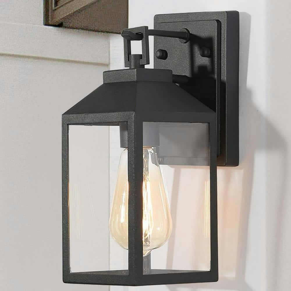 Industrial Textured Black Outdoor Lantern Sconce: $55.97 Industrial Textured Black Outdoor Lantern Sconce: $55.97