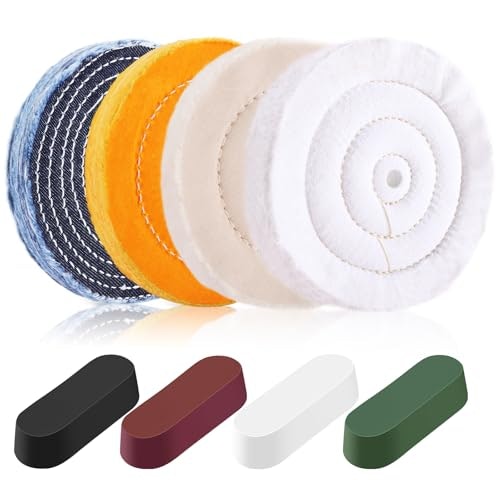6-Inch Buffing and Polishing Wheel Kit 8-Piece Set: $18.69