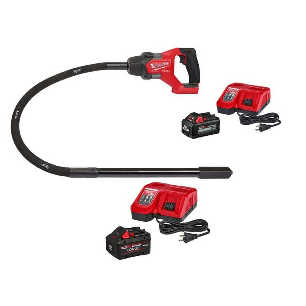 Milwaukee M18 Fuel 18V Cordless 4-Foot Concrete Pencil Vibrator Kit: $815