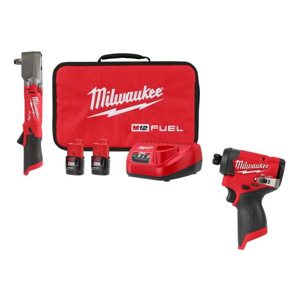 Milwaukee M12 Fuel 12V Brushless Cordless 1/2-Inch Right Angle Impact Wrench Kit: $520 Milwaukee M12 Fuel 12V Brushless Cordless 1/2-Inch Right Angle Impact Wrench Kit: $520