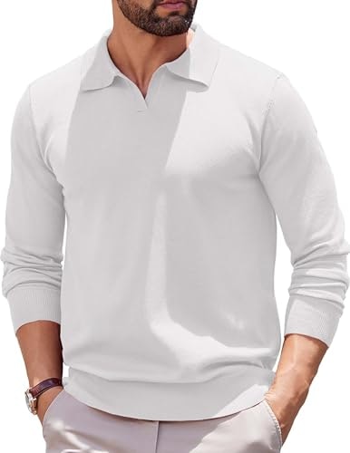 Coofandy Men's Long Sleeve Knit Polo Shirt: $19.99 Coofandy Men's Long Sleeve Knit Polo Shirt: $19.99