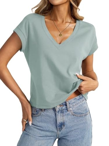 EasyGala Women's Cotton V-Neck Crop Top: $12.69 EasyGala Women's Cotton V-Neck Crop Top: $12.69
