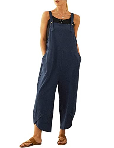 Uaneo Women's Cotton Casual Bib Overalls: $19.97 Uaneo Women's Cotton Casual Bib Overalls: $19.97