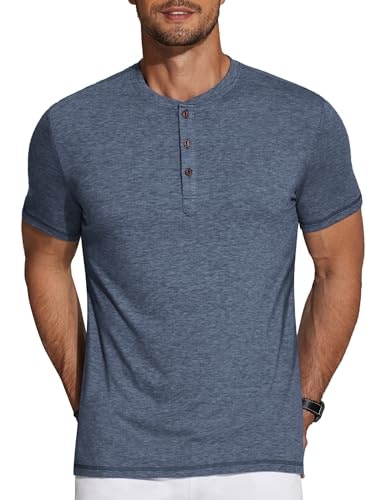 Coofandy Men's Short Sleeve Henley Shirt: $14.24