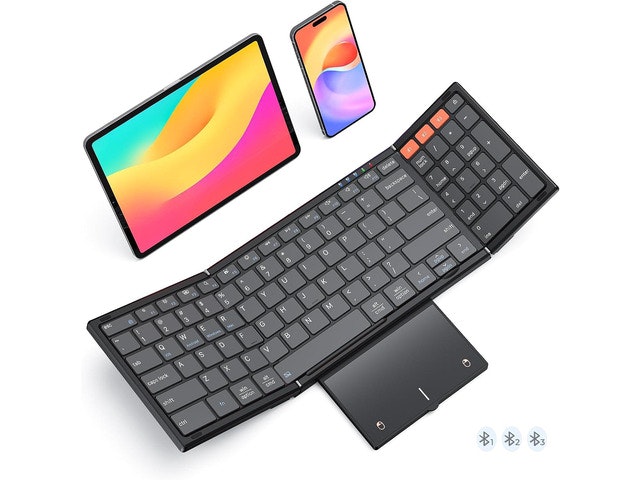 Meetion Foldable Bluetooth Keyboard with Touchpad: $79.18 Meetion Foldable Bluetooth Keyboard with Touchpad: $79.18
