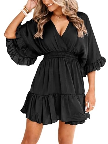 Aoysky Women's V-Neck Mini Dress: $29.68 Aoysky Women's V-Neck Mini Dress: $29.68