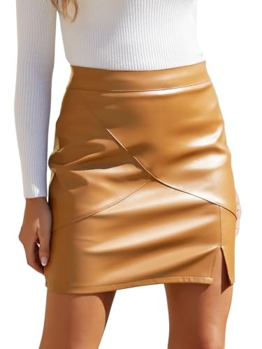 We1Fit Women's High Waisted Faux Leather Mini Skirt: $32.29 We1Fit Women's High Waisted Faux Leather Mini Skirt: $32.29