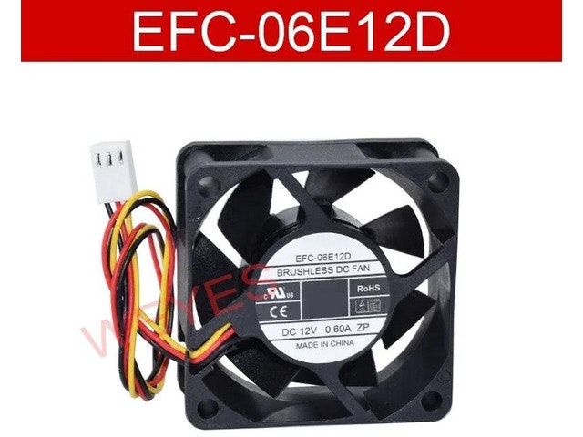 EFC06E12D 60mm Square Axial Cooling Fan: $20.42 EFC06E12D 60mm Square Axial Cooling Fan: $20.42
