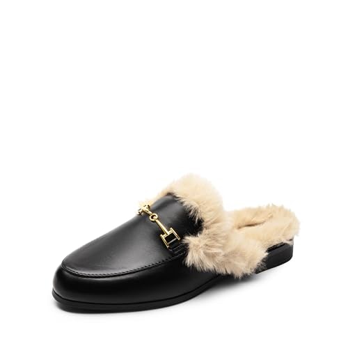Dream Pairs Women's Faux Fur Slip-On Mules: $29.98 Dream Pairs Women's Faux Fur Slip-On Mules: $29.98