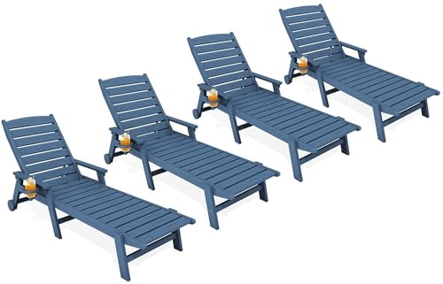 Kingyes HDPE Outdoor Lounge Chair 4-Pack: $429.98 Kingyes HDPE Outdoor Lounge Chair 4-Pack: $429.98