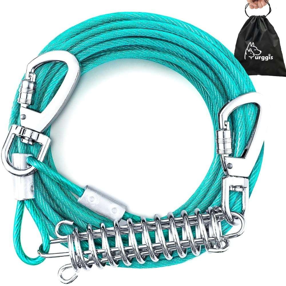 Furggis 20-Foot Heavy-Duty Dog Tie-Out Cable: $15.29 Furggis 20-Foot Heavy-Duty Dog Tie-Out Cable: $15.29