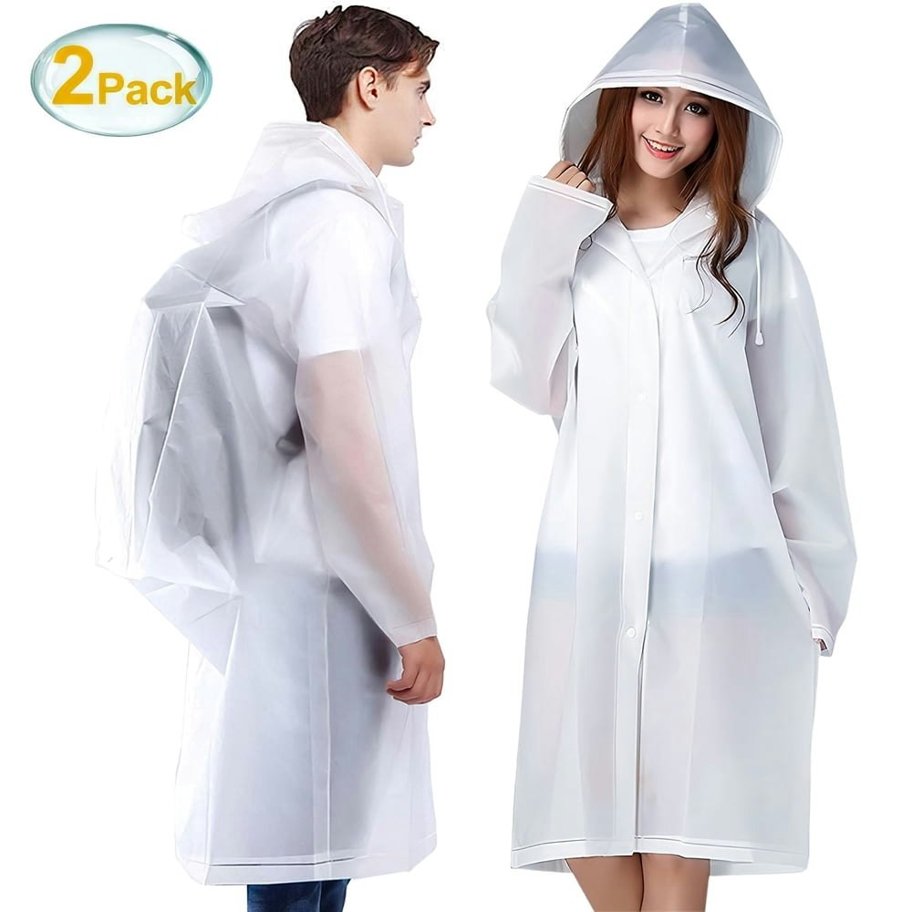 GPED Reusable EVA Rain Poncho 2-Pack: $8.36