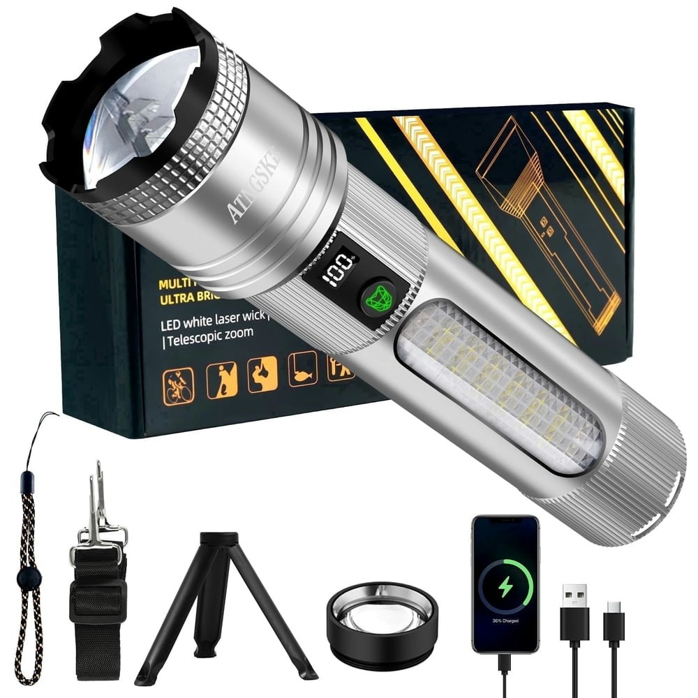 Rechargeable 250,000-Lumen LED Flashlight: $22.49 Rechargeable 250,000-Lumen LED Flashlight: $22.49
