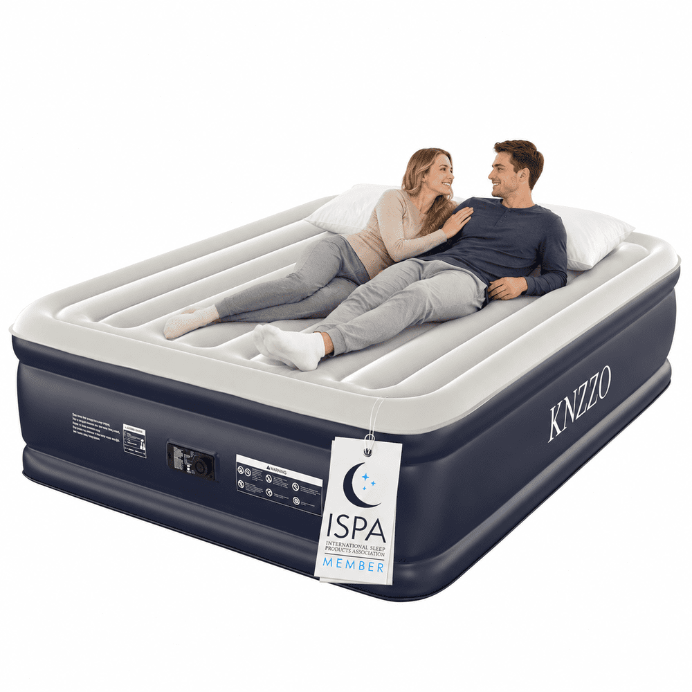 Knzzo 18-Inch Queen Air Mattress with Built-In Pump: $59.99 Knzzo 18-Inch Queen Air Mattress with Built-In Pump: $59.99