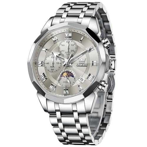 Olevs Men's Silver Stainless Steel Dress Watch: $38.22 Olevs Men's Silver Stainless Steel Dress Watch: $38.22