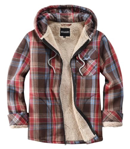 Elesuit Men's Plaid Flannel Fleece Zip Hoodie Jacket: $31.44 Elesuit Men's Plaid Flannel Fleece Zip Hoodie Jacket: $31.44