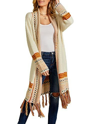 Ferbia Women's Boho Aztec Tassel Open-Front Cardigan: $36.08 Ferbia Women's Boho Aztec Tassel Open-Front Cardigan: $36.08