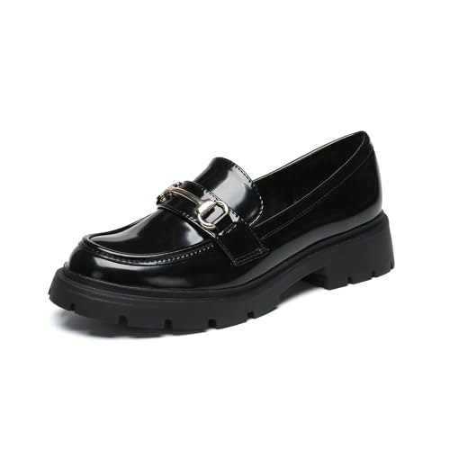 Vera Creation Women's Chunky Platform Buckle Loafers: $33.99