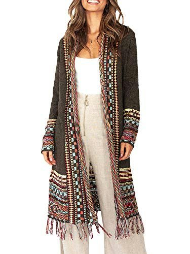 Ferbia Women's Aztec Tassel Fringe Cardigan Sweater: $36.08 Ferbia Women's Aztec Tassel Fringe Cardigan Sweater: $36.08