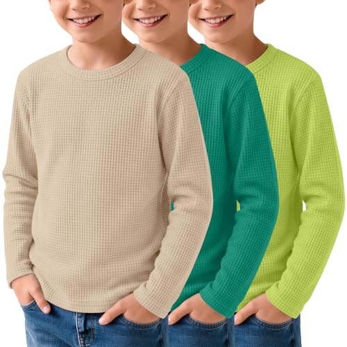LessonZoo Boys Waffle Long Sleeve Shirts 3-Pack: $28.04 LessonZoo Boys Waffle Long Sleeve Shirts 3-Pack: $28.04