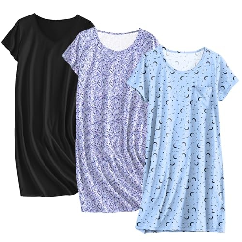 Ekouaer Cotton Sleepshirt 3-Pack: $28.98 Ekouaer Cotton Sleepshirt 3-Pack: $28.98