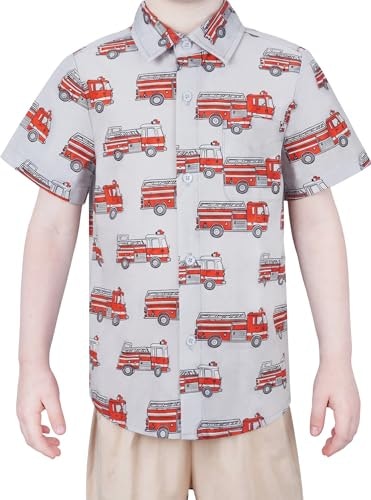 Boys' Short Sleeve Fire Truck Button-Down Shirt: $9.98 Boys' Short Sleeve Fire Truck Button-Down Shirt: $9.98