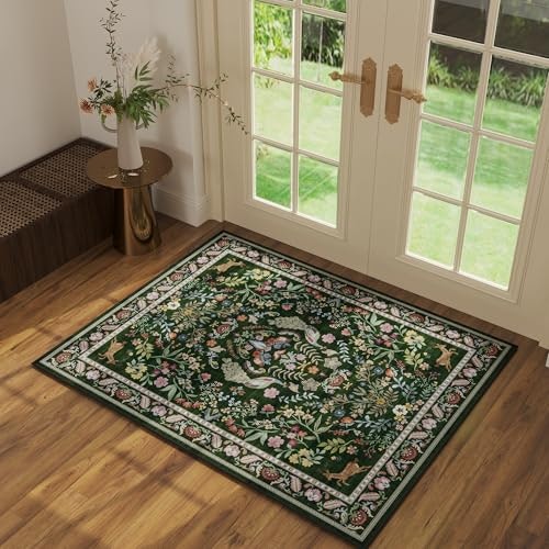 Rugcomf 2x3-Foot Washable Floral Area Rug: $16.99 Rugcomf 2x3-Foot Washable Floral Area Rug: $16.99