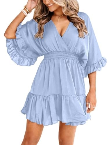 Aoysky Women's V-Neck Mini Dress: $29.68 Aoysky Women's V-Neck Mini Dress: $29.68
