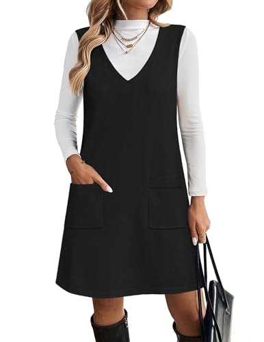 Zeagoo Women's V-Neck Sleeveless Knitted Sweater Dress: $29.98 Zeagoo Women's V-Neck Sleeveless Knitted Sweater Dress: $29.98