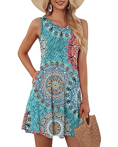 Auselily Sleeveless Crew Neck A-Line Dress: $14.44 Auselily Sleeveless Crew Neck A-Line Dress: $14.44