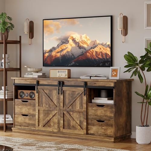 Yeshomy 58-Inch Farmhouse TV Stand: $152.99 Yeshomy 58-Inch Farmhouse TV Stand: $152.99