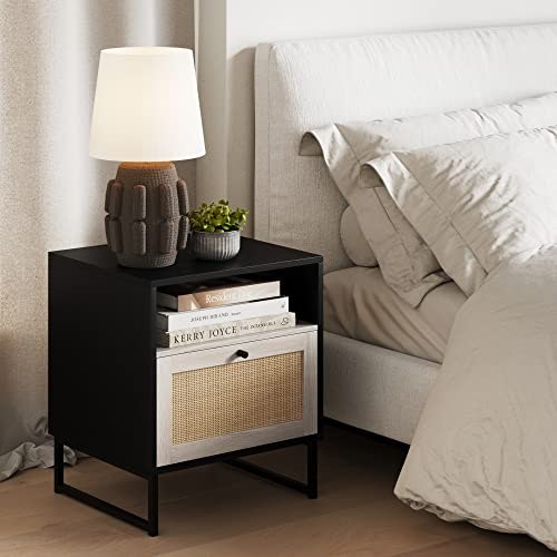 Nathan James Mina Rattan Wood End Table: $59.49