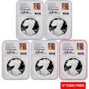 2026-P American Silver Eagle NGC PF69UCAM FDI Congratulations Coins Set of 5 for $2,380 + shipping varies