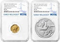 2026-W 1916 Gold Mercury Dime & Silver Medal 2pc Set NGC SP70 ER Blue Label for $970 + free shipping